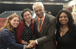 CT Vivian meets with three students from the Summersell Center